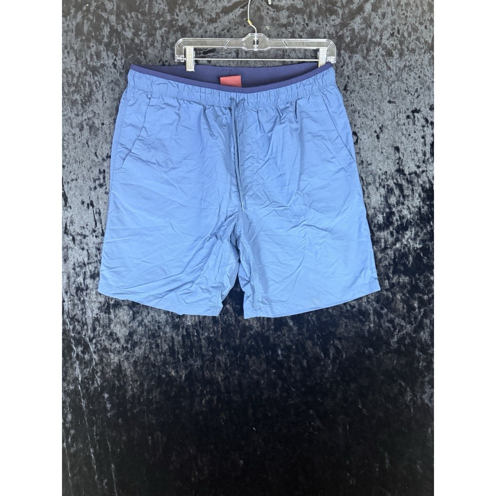 Pacific Trail Shorts Mens XL Blue Elastic Waist Drawstring Zip Pocket
